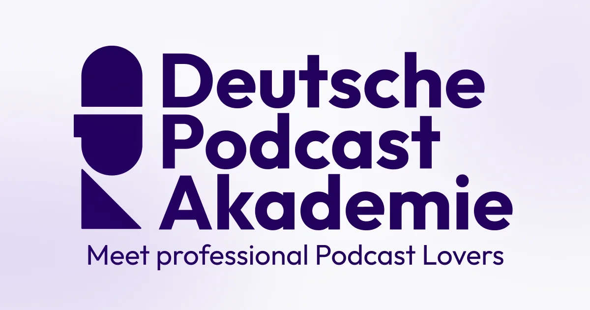 Deutsche Podcast Akademie wordmark with the slogan “Meet professional Podcast Lovers”