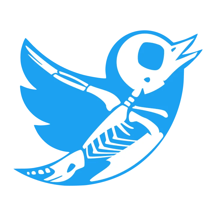Twitter Insight logo: the Twitter bird x-rayed down to its skeleton